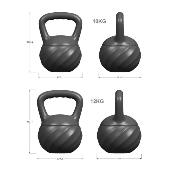 Kettlebell souple pour musculation à domicile Multicolores
